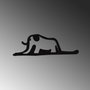 Wallity Elephant 14 Escultura de Pared de Metal Negra